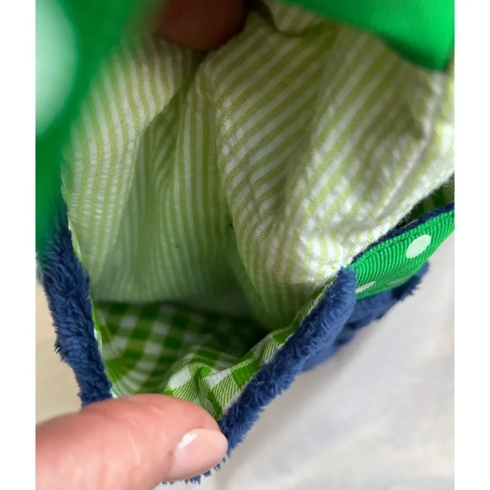 La Shea Montgomery Alabama Preppy Alligator seersucker polkadot bows duffle bag